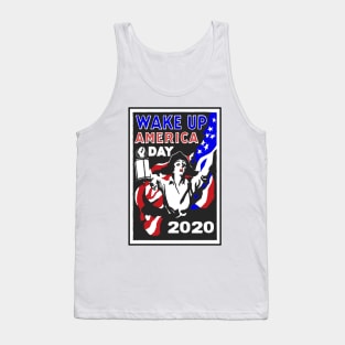 Wake Up America Woke Protest Resist Feminist Revolution 2020 Election Democrat Republican Vote Tank Top